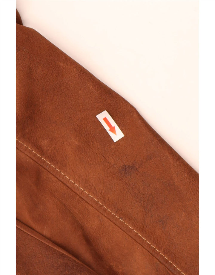 Giacca in pelle da uomo David Moore IT 50 Large in pelle marrone