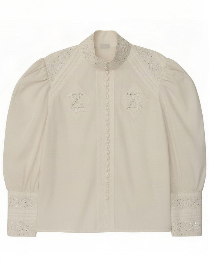 Cris Devi camicia da donna camicetta EU 38 Medium White Floral