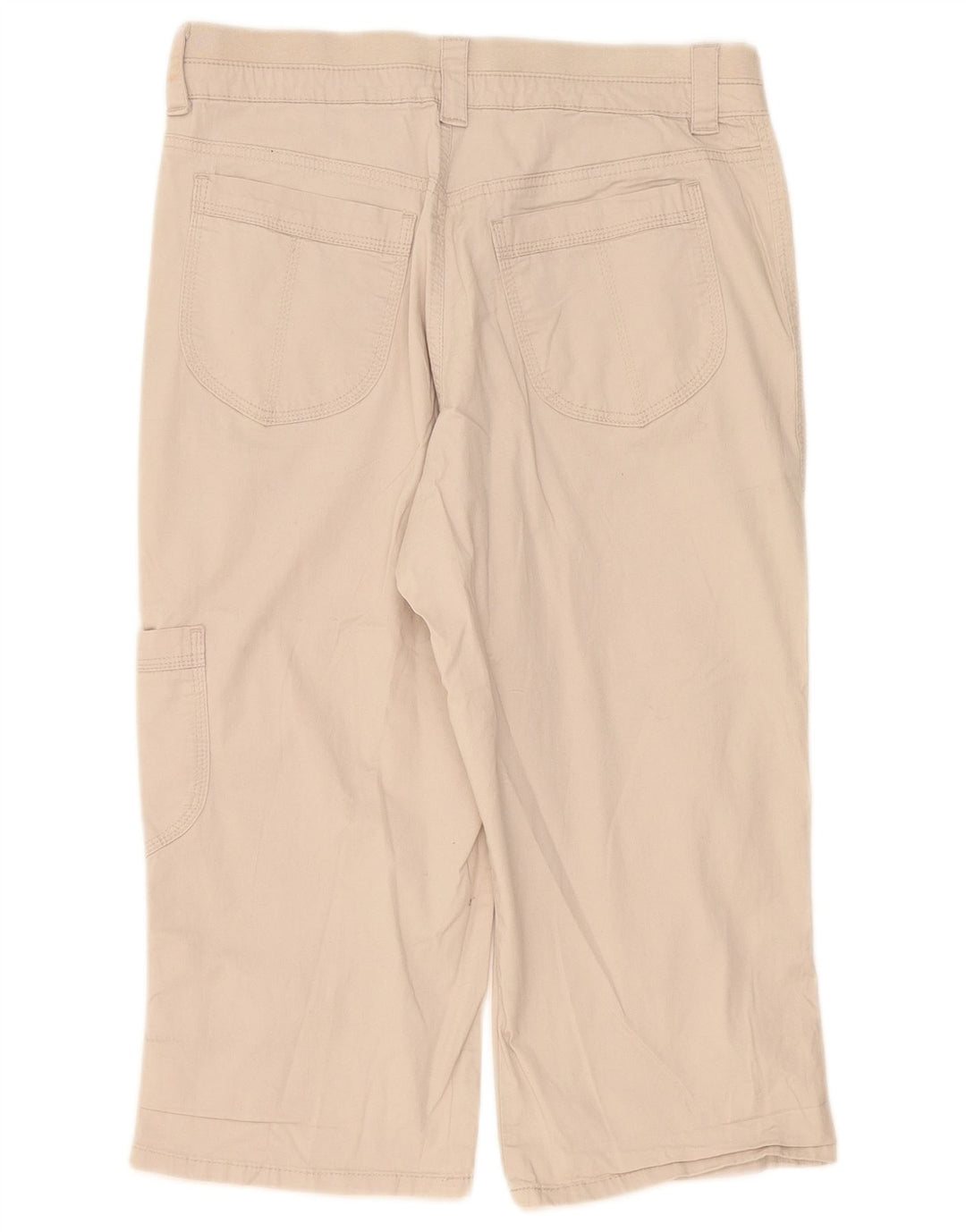 Pantaloni Capri cargo da donna Lee US 12 Large W32 L20 Cotone beige