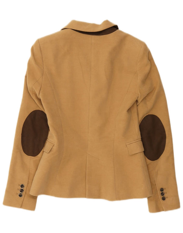 Giacca blazer a 1 bottone da donna Zara UK 6 XS cotone marrone