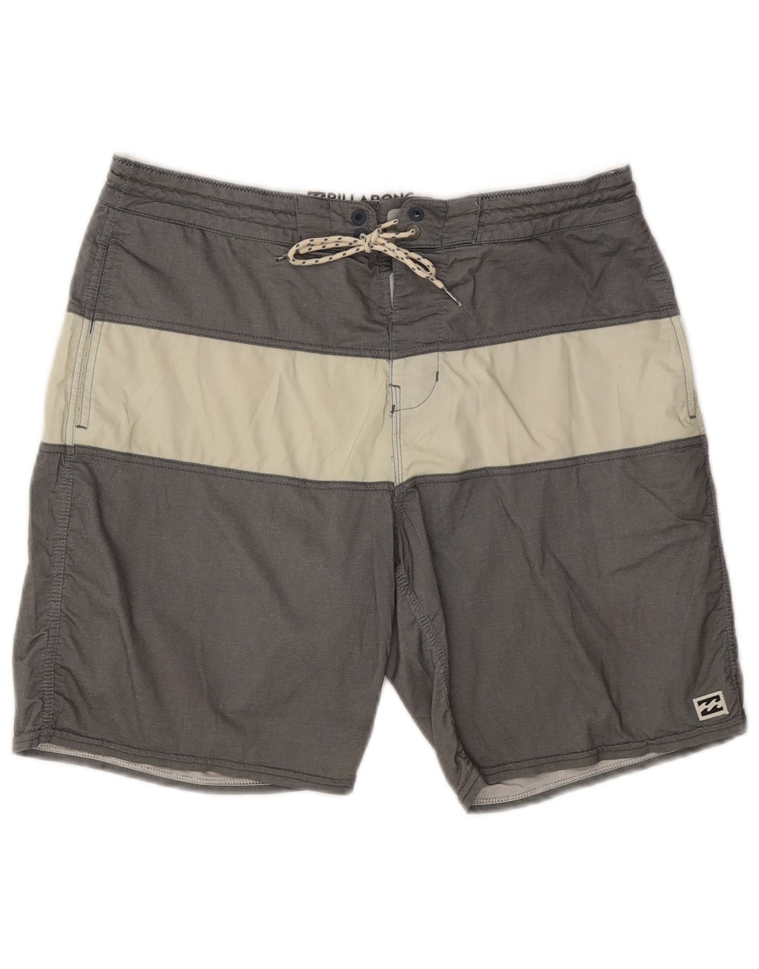 Pantaloncini da bagno da uomo Billabong in cotone color block grigio medio