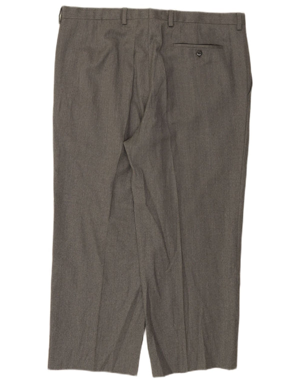 Pantaloni da abito con pegging da uomo Burberry IT 48 Medium W36 L25 Lana vergine grigia