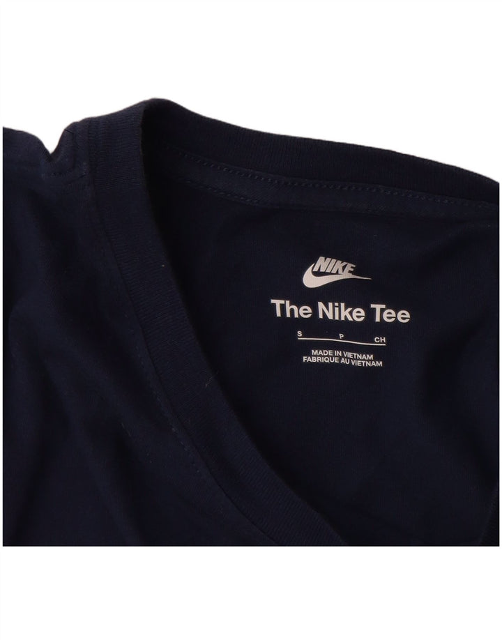 T-shirt da uomo NIKE Top Small in cotone blu navy