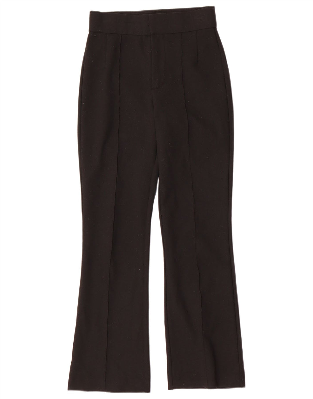 Pantaloni da abito Bootcut da donna ZARA XS W24 L27 poliestere nero