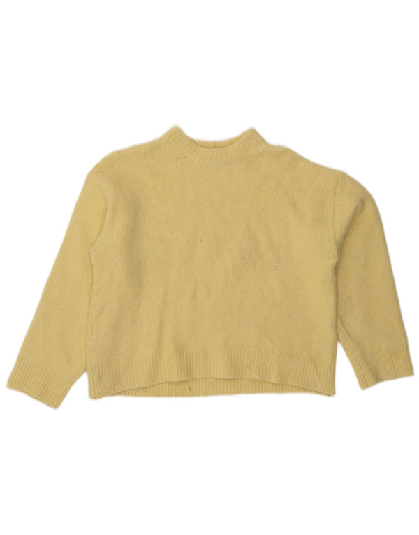 Maglione corto con scollo a barca da donna Zara UK 14 Giallo medio