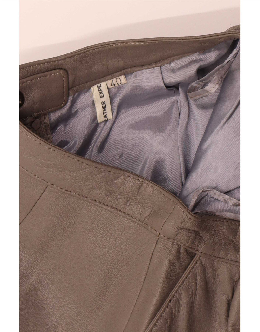 Gonna longuette in pelle da donna vintage EU 40 media W28 marrone