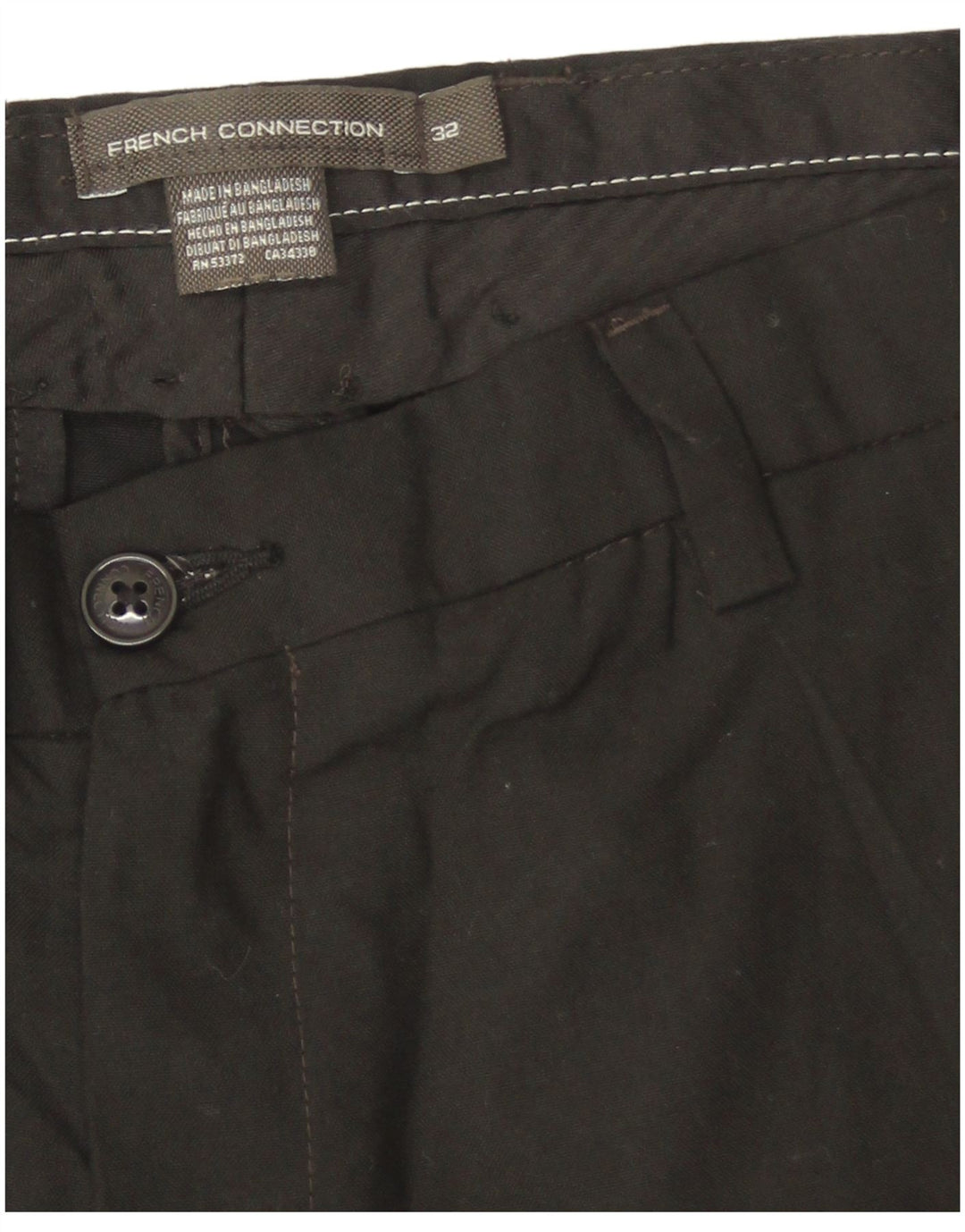 Pantaloni da abito slim da uomo French Connection W32 L31 poliestere nero