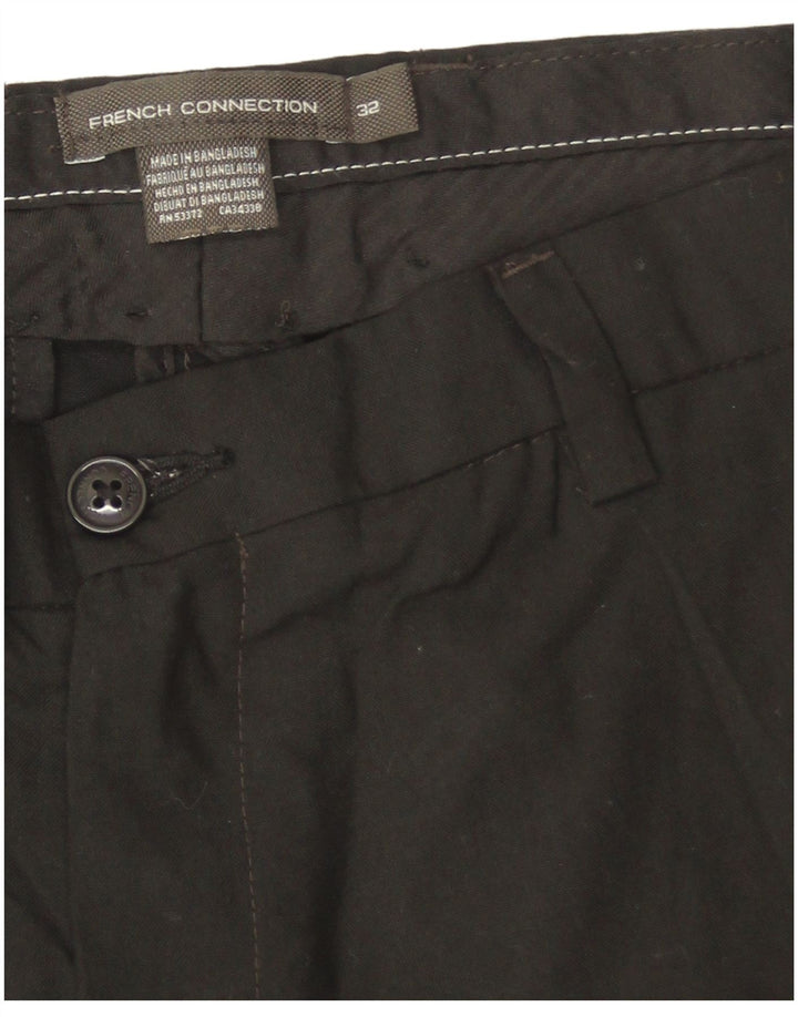 Pantaloni da abito slim da uomo French Connection W32 L31 poliestere nero