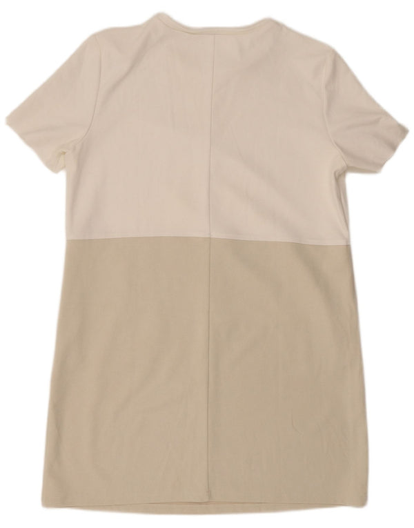 Abito T-shirt da donna Zara UK 18 XL bianco color block