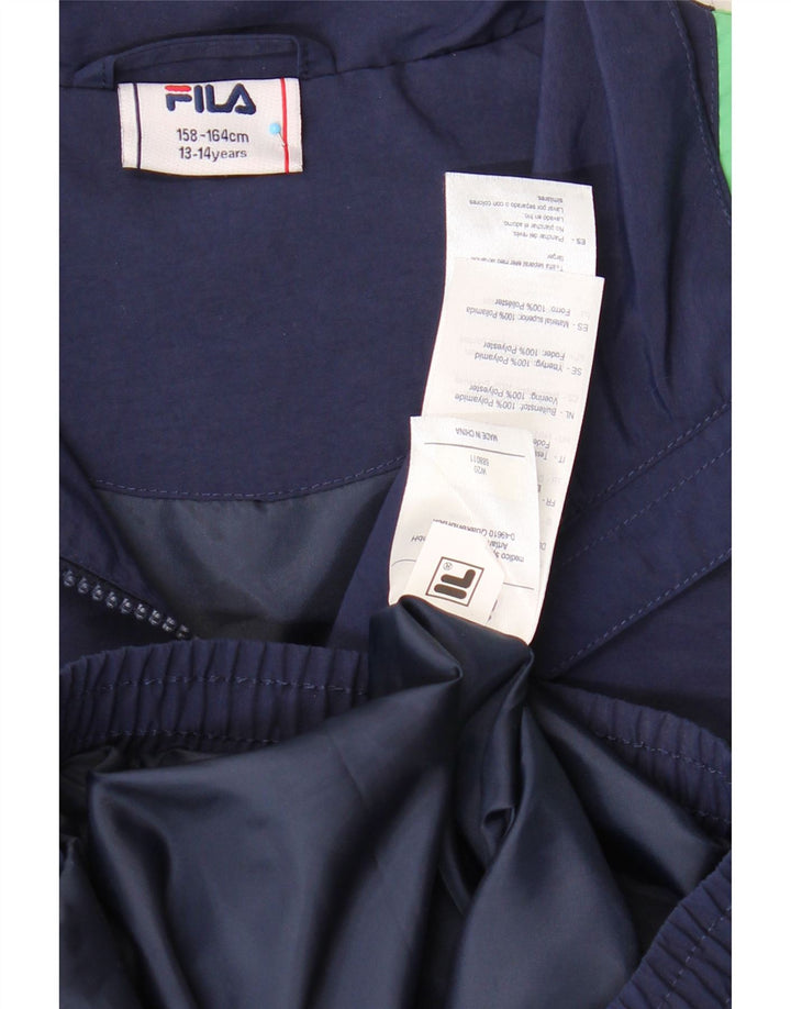 FILA Boys Tracksuit Top Jacket 13-14 Years Multicoloured Colourblock Vintage Fila and Second-Hand Fila from Messina Hembry 