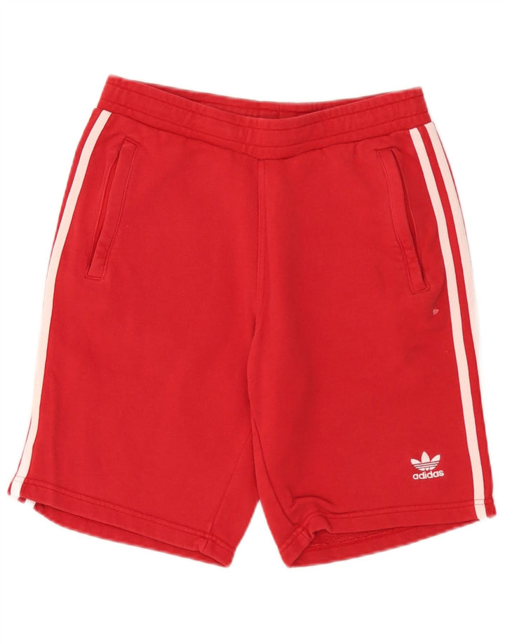 Pantaloncini sportivi da uomo Adidas piccoli in cotone rosso
