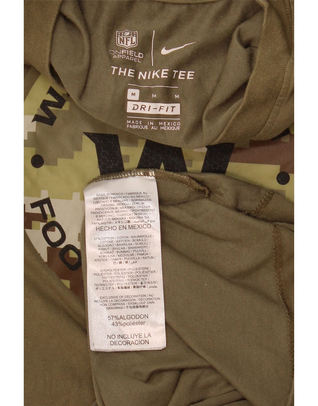 Nike Washington Graphic Top da uomo a maniche lunghe in cotone kaki medio