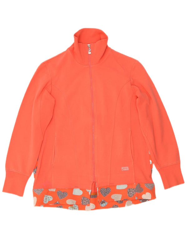 Giacca da ginnastica da donna Asics UK 16 Large Orange Heart