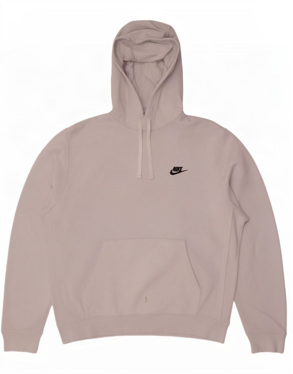 Felpa con cappuccio da uomo Nike Large in cotone grigio