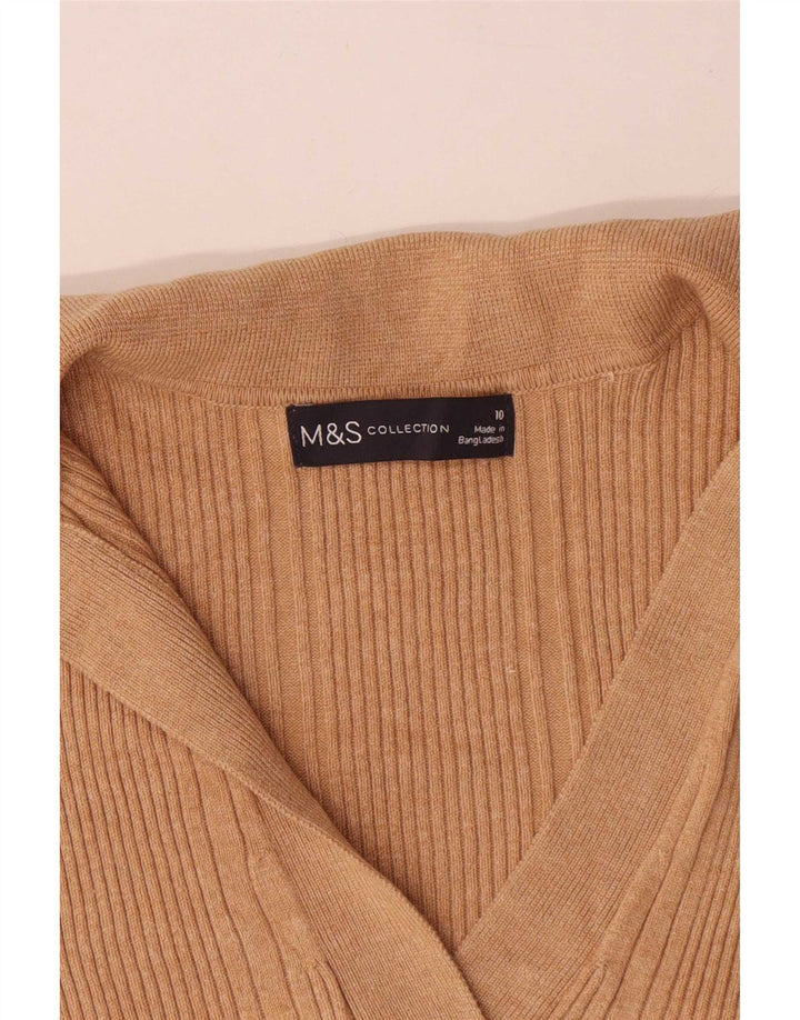 Maglione maglione oversize con collo a polo da donna Marks & Spencer UK 10 piccolo Beige