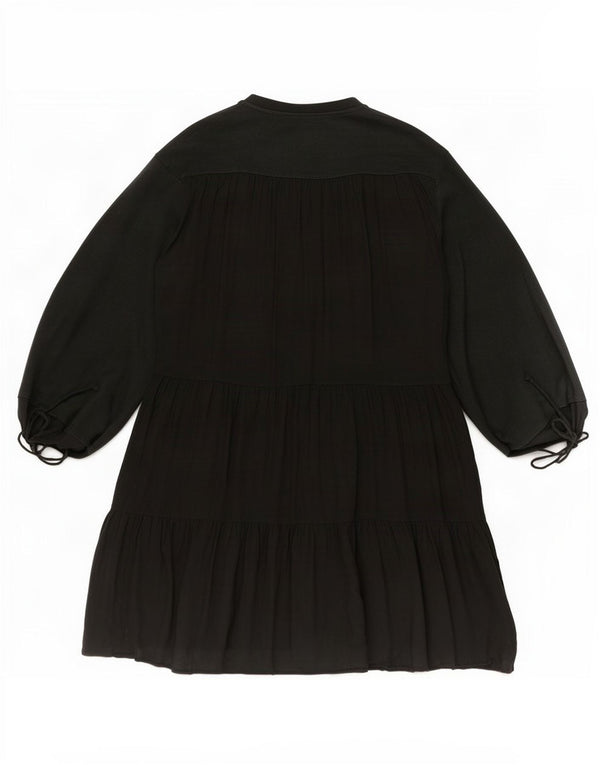 Abito a strati oversize a maniche lunghe da donna Zara UK 10 piccolo in viscosa verde