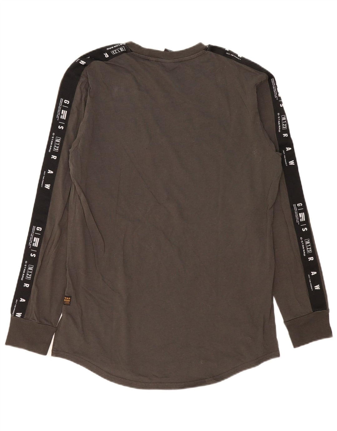 Top grafico da uomo G-Star a maniche lunghe grigio medio color block