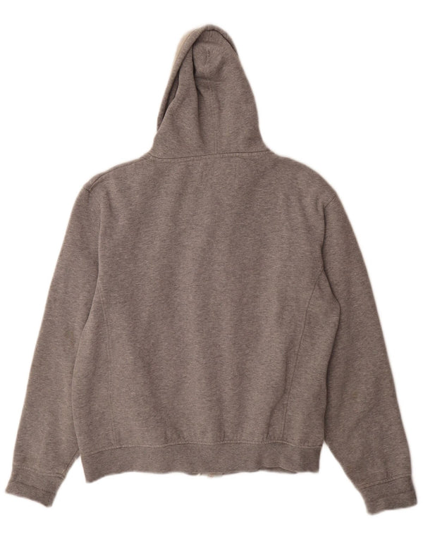 Maglione con cappuccio e zip grafica da donna Fila UK 10 piccolo cotone chiazzato grigio