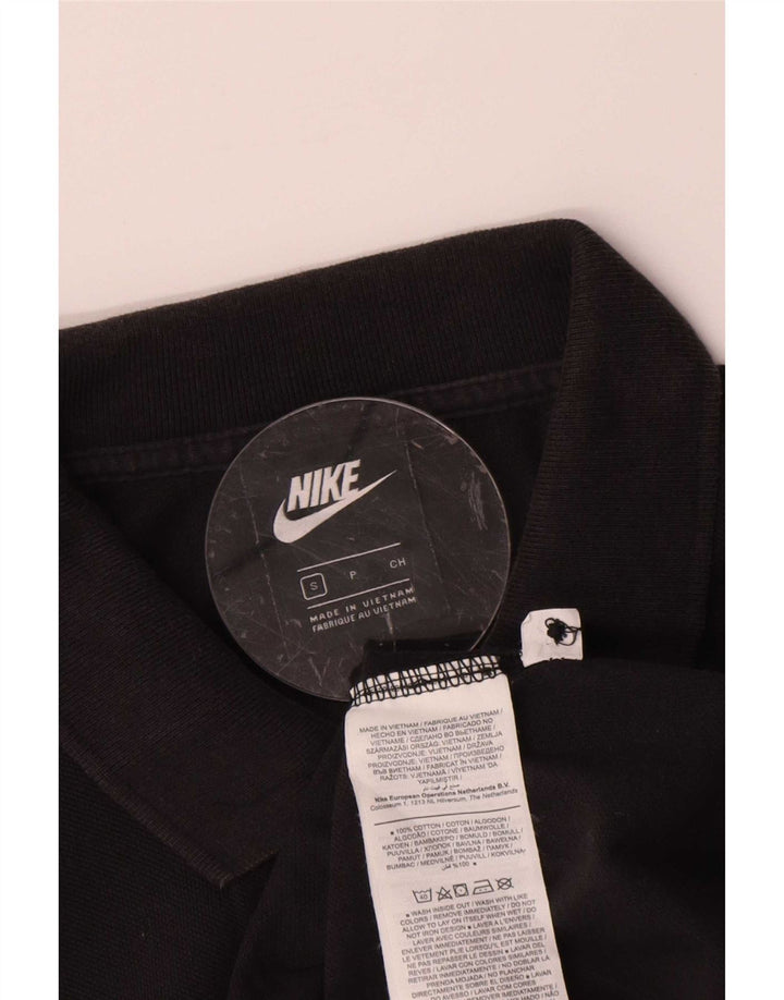 Polo Nike da uomo piccola in cotone nero