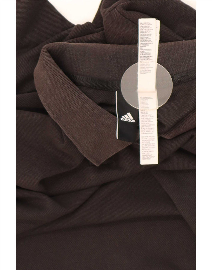 Polo Adidas da uomo piccola in cotone nero
