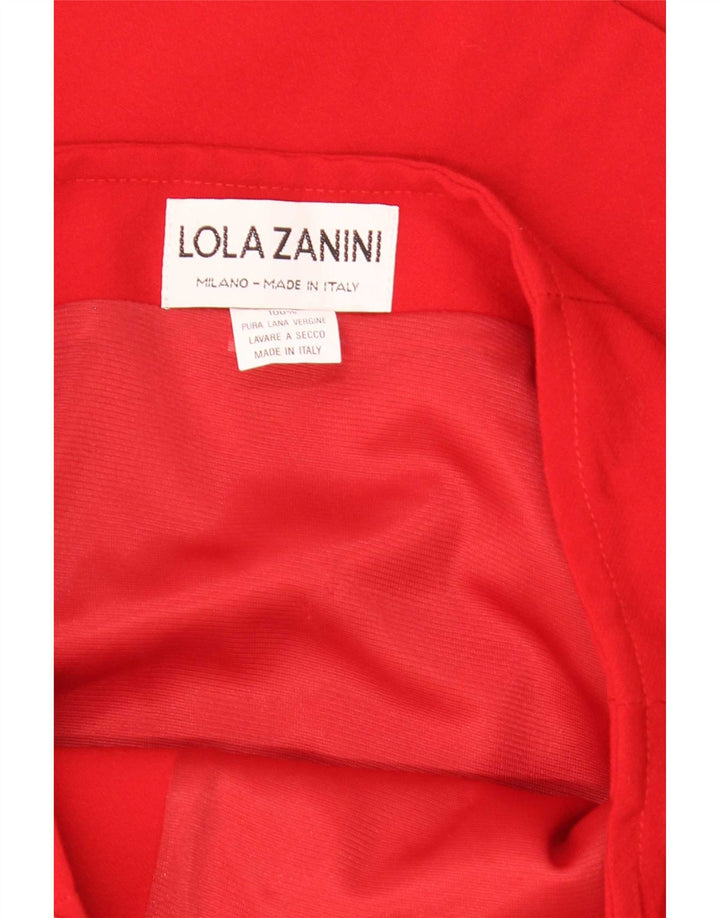 Gonna a portafoglio da donna Lola Zanini W29 Lana vergine rossa media