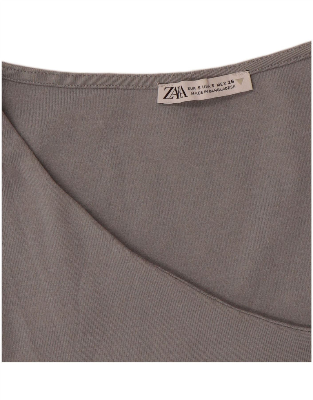 Canotta corta da donna Zara UK 8 piccola grigia