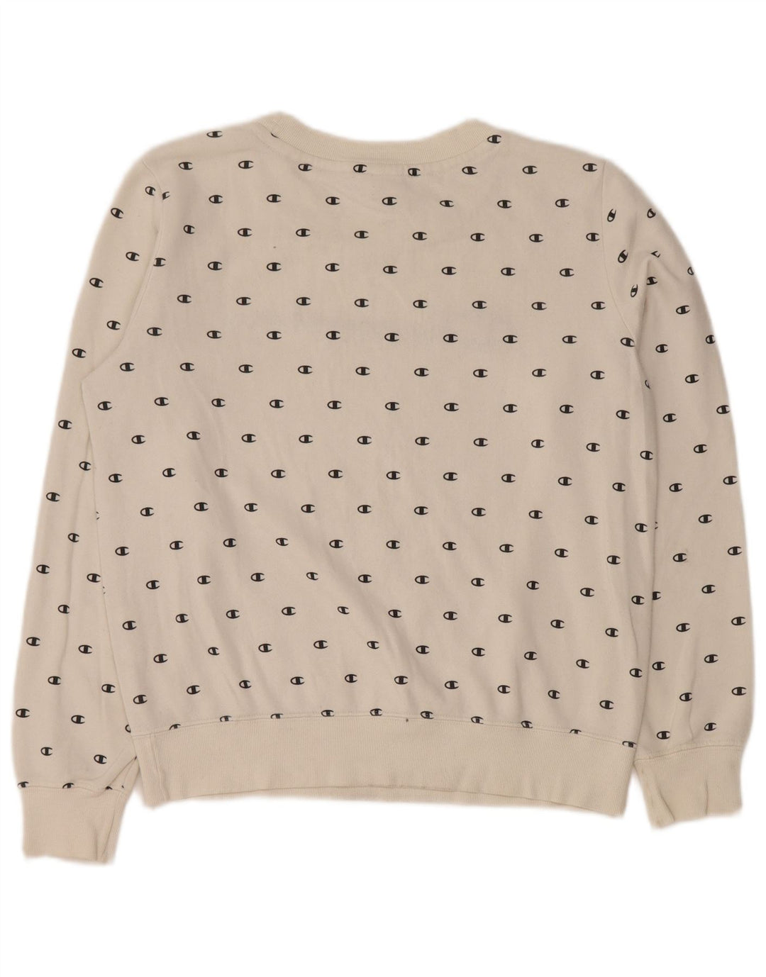 CHAMPION Felpa con grafica oversize da donna UK 10 Small White