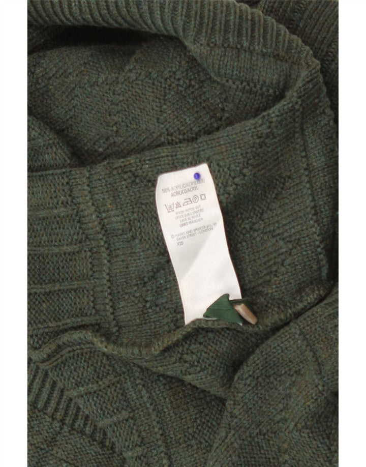 Marks & Spencer Maglione cardigan St. Michael da uomo grande verde