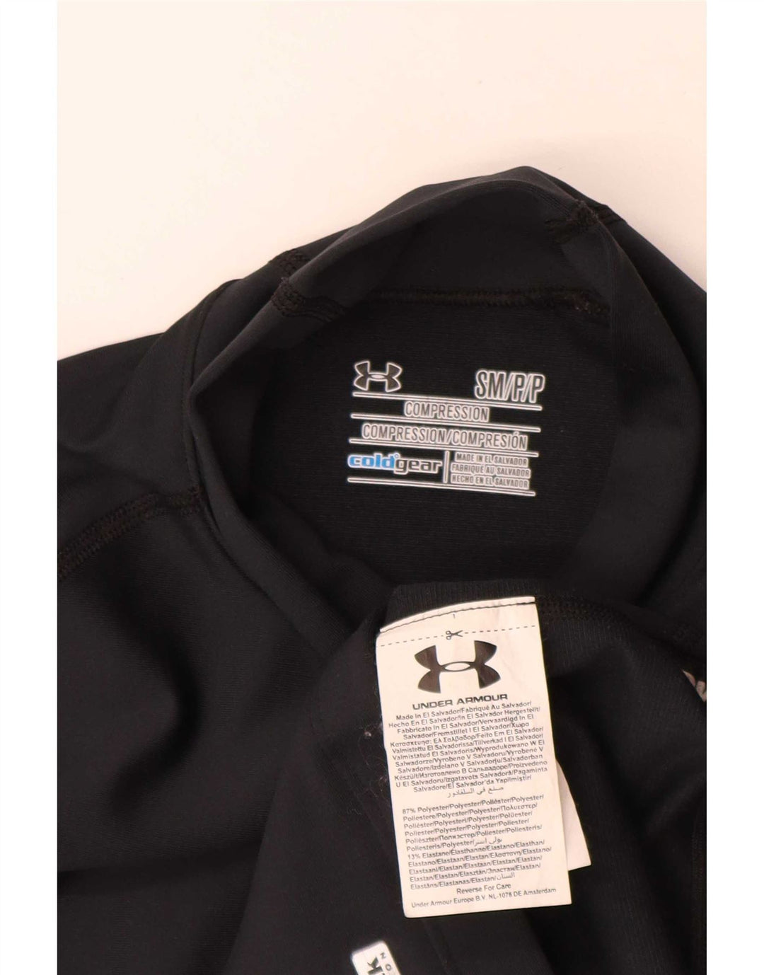 Under Armour da donna Cold Gear Top manica lunga UK 8 piccolo poliestere nero