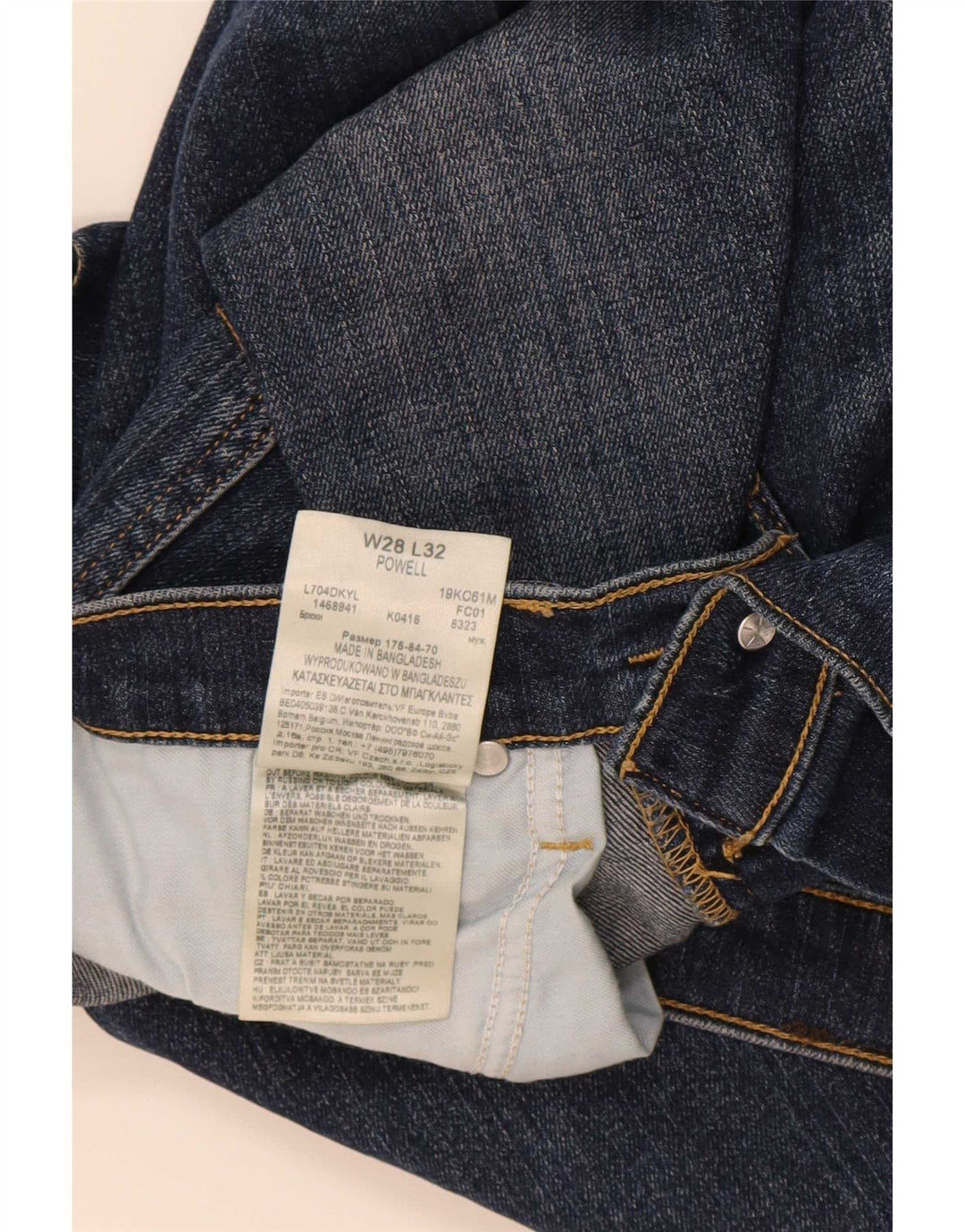 Jeans dritti Powell da donna Lee W28 L32 cotone blu navy