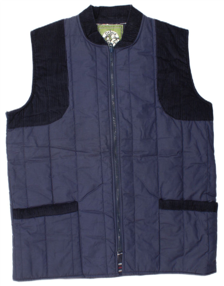 Gilet imbottito da uomo Oxford Blue UK 38 medio poliestere blu navy