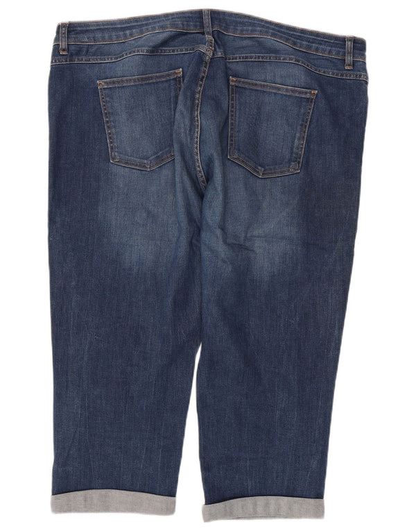Jeans Capri da donna Marks & Spencer UK 20 2XL W44 L21 Cotone blu