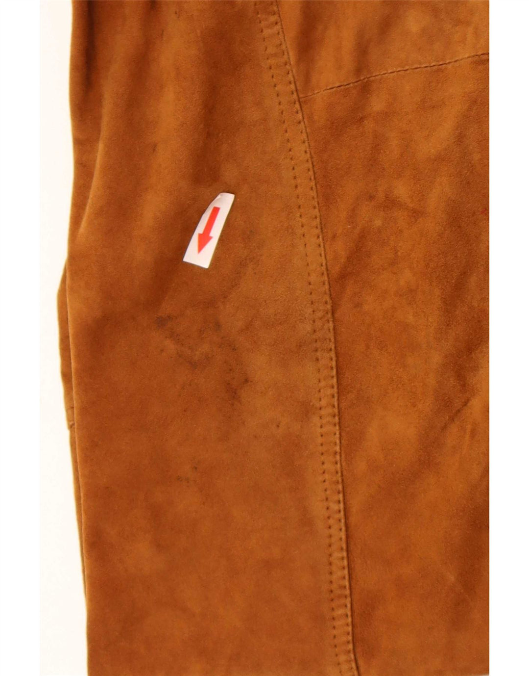 Giubbotto bomber vintage in pelle scamosciata da uomo IT 54 2XL Beige