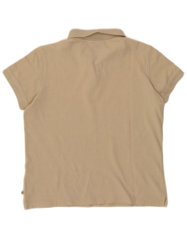 Polo da donna Lotto UK 14 grande in cotone beige