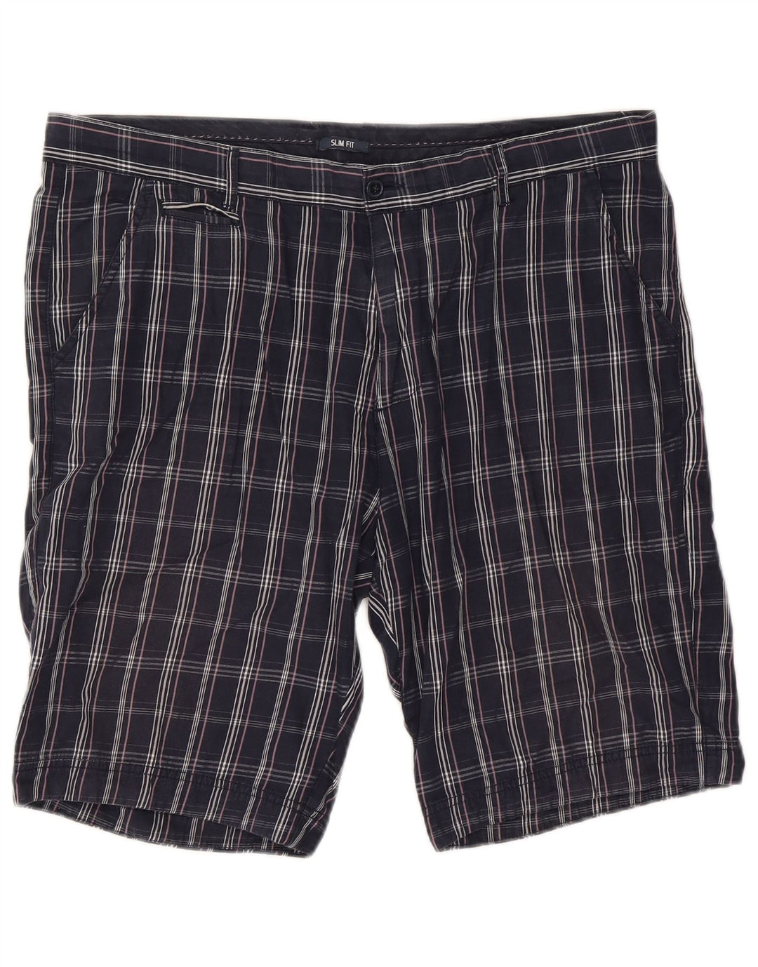 Pantaloncini chino da uomo Champion 2XL W38 cotone a quadri blu navy