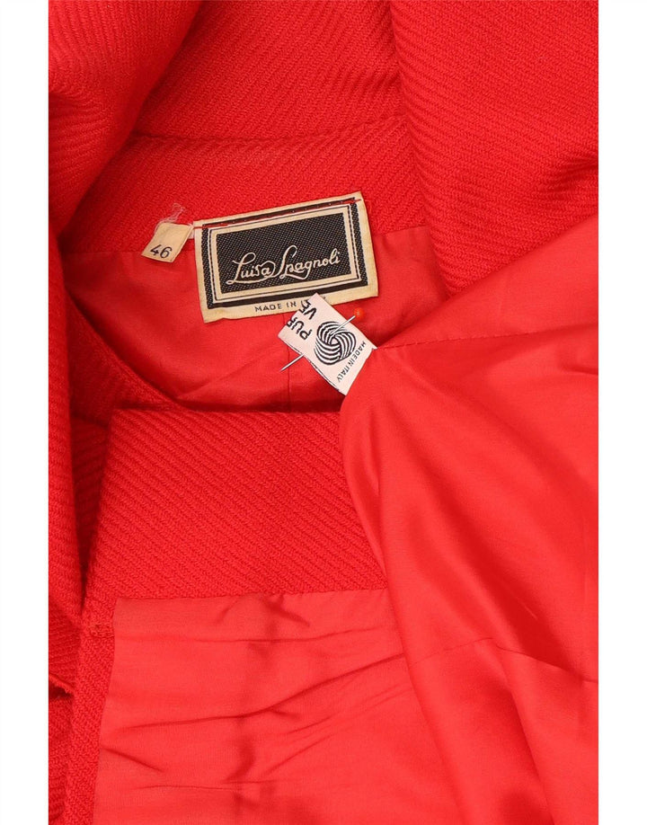 Giacca Blazer a 4 Bottoni Donna Luisa Spagnoli IT 46 Large Rossa in Lana