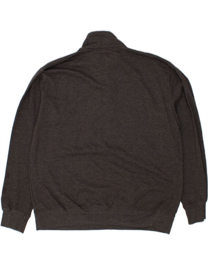 CHAMPION Mens Zip Neck Graphic Sweatshirt Jumper XL Grey Vintage Champion and Second-Hand Champion from Messina Hembry 