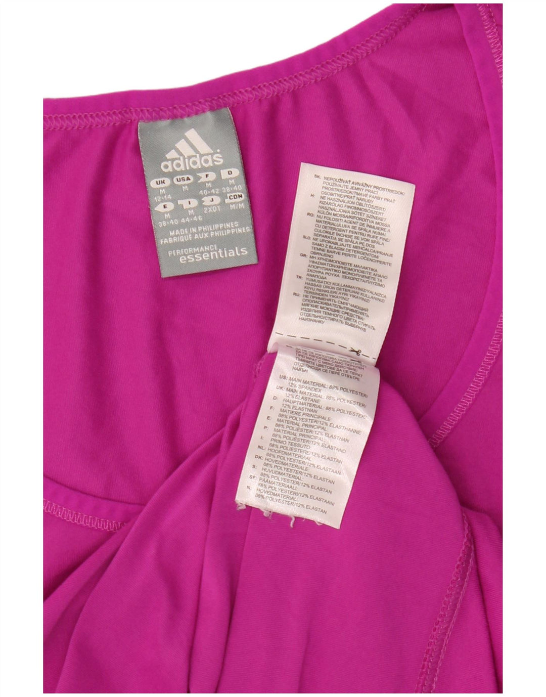 T-shirt ADIDAS Climalite da donna UK 12/14 Poliestere rosa medio