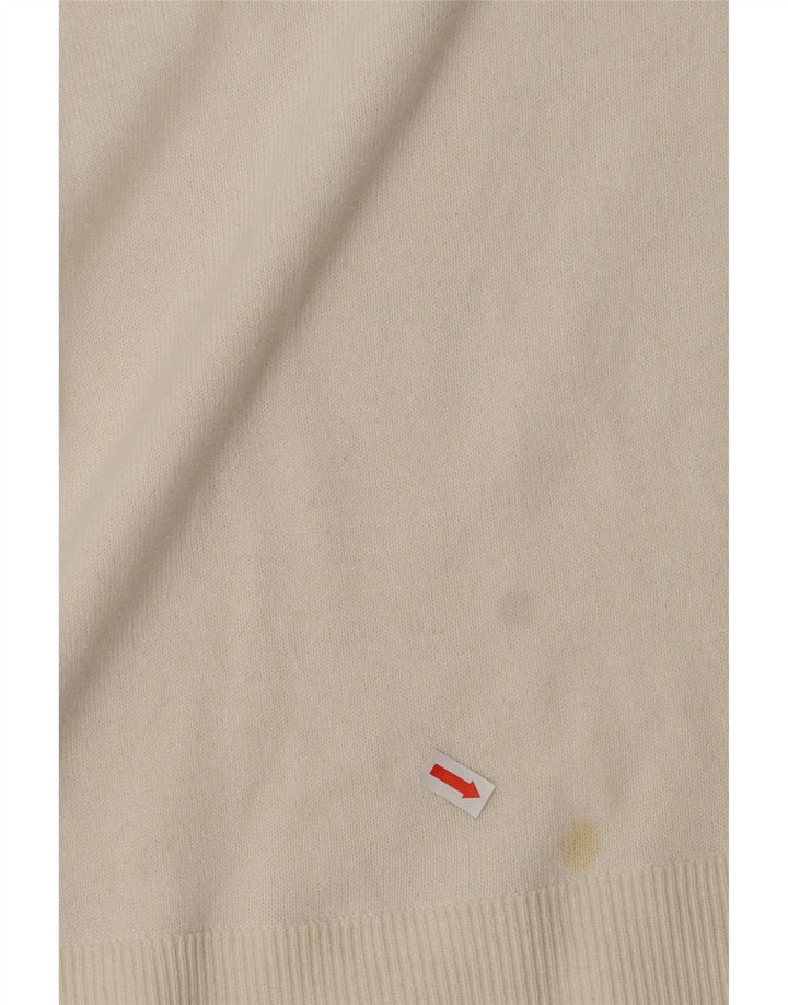 RALPH LAUREN Womens Boat Neck Jumper Sweater UK 14 Medium Off White Vintage Ralph Lauren and Second-Hand Ralph Lauren from Messina Hembry 