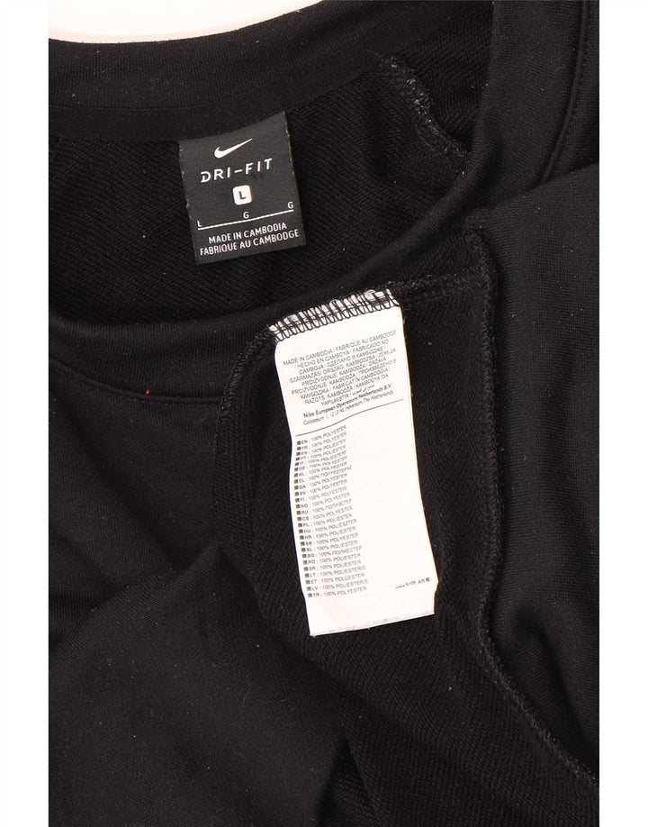 Felpa oversize con grafica Nike Dri Fit da donna, taglia UK 16, grande, nera