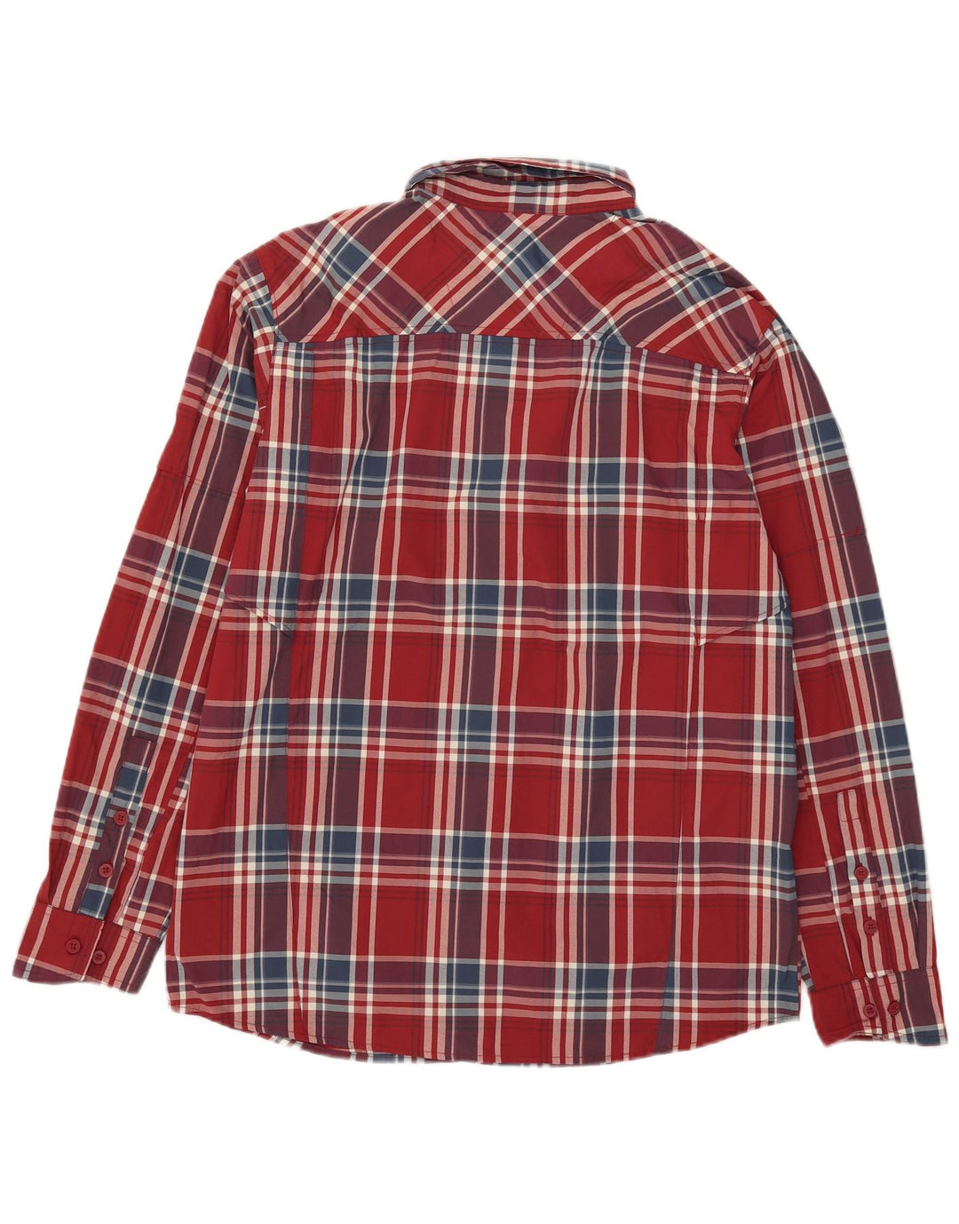Camicia da uomo Columbia in poliestere a quadri rossi grandi