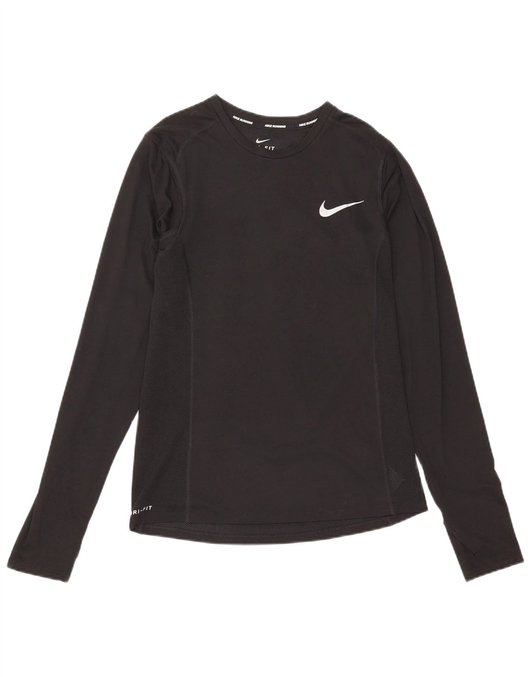 Maglia Nike Dri Fit da uomo a manica lunga piccola in poliestere nero
