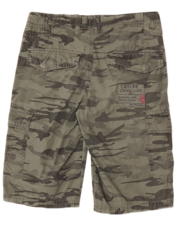 Pantaloncini cargo Quiksilver da ragazzo 15-16 anni W30 verde mimetico