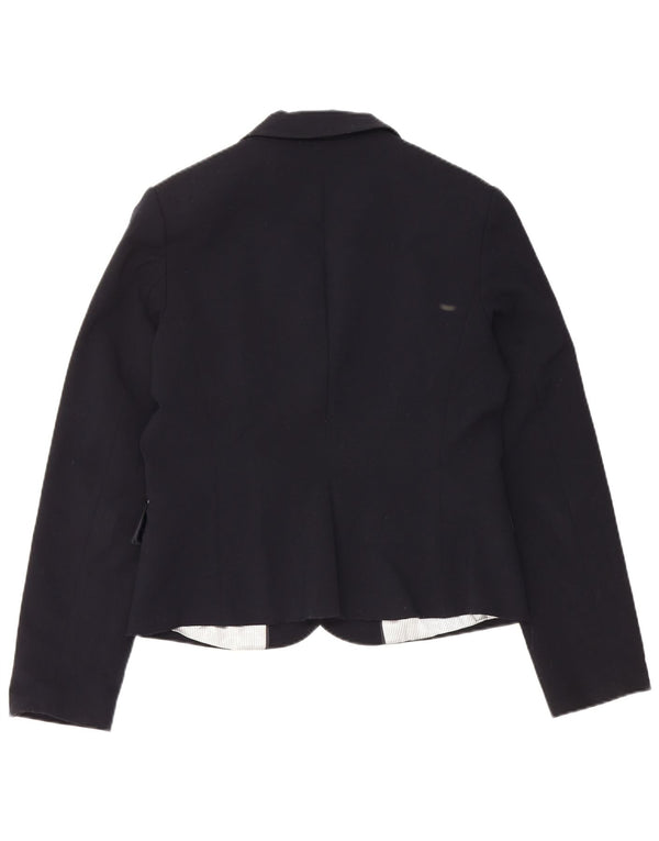 CALVIN KLEIN Giacca blazer a 2 bottoni da donna UK 14 medio blu navy