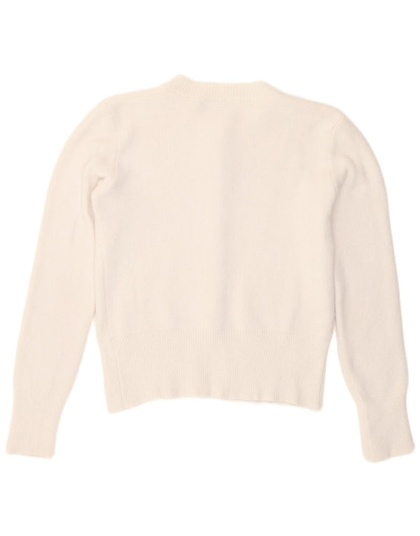 Maglione cardigan da donna Zara UK 14 grande bianco