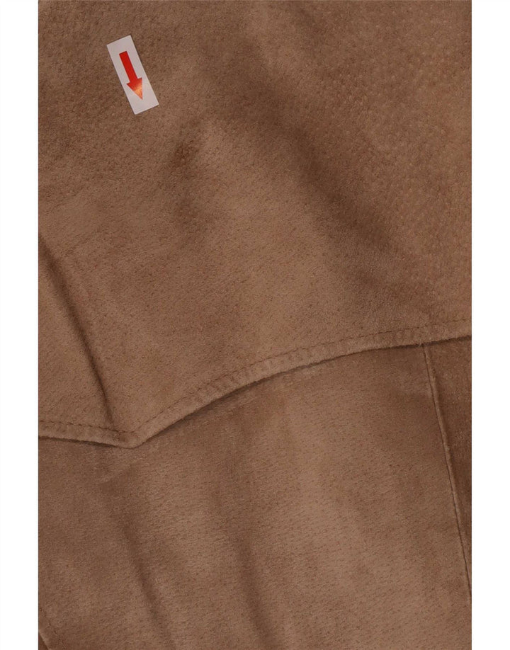 Peter Werth Giacca in pelle scamosciata da donna UK 18 XL Classica in pelle beige