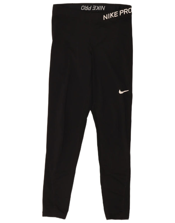 Leggings da donna Nike UK 12 medio nero poliestere sportivo