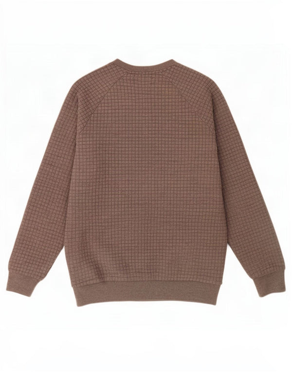 Felpa Zara da uomo maglione XL grigio a quadri in poliestere
