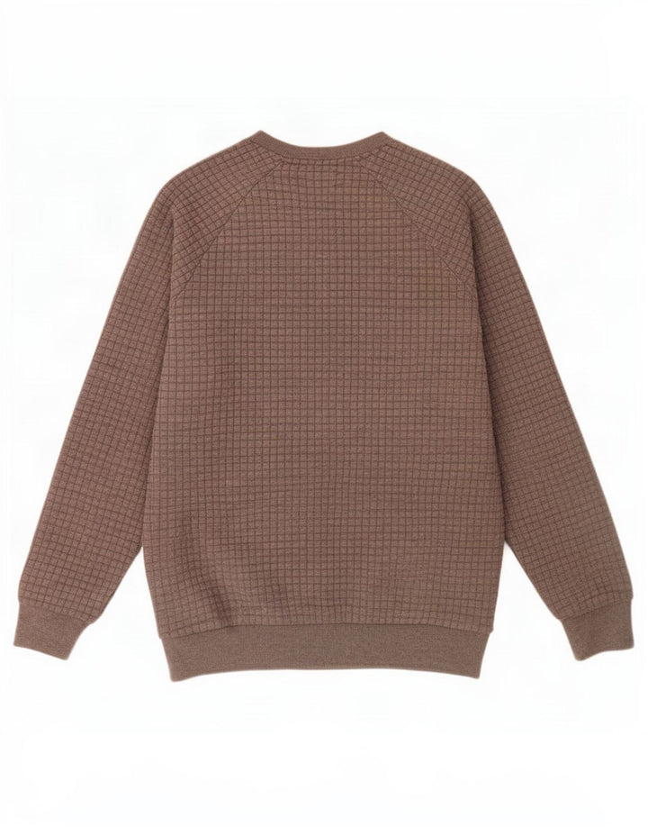 Felpa Zara da uomo maglione XL grigio a quadri in poliestere