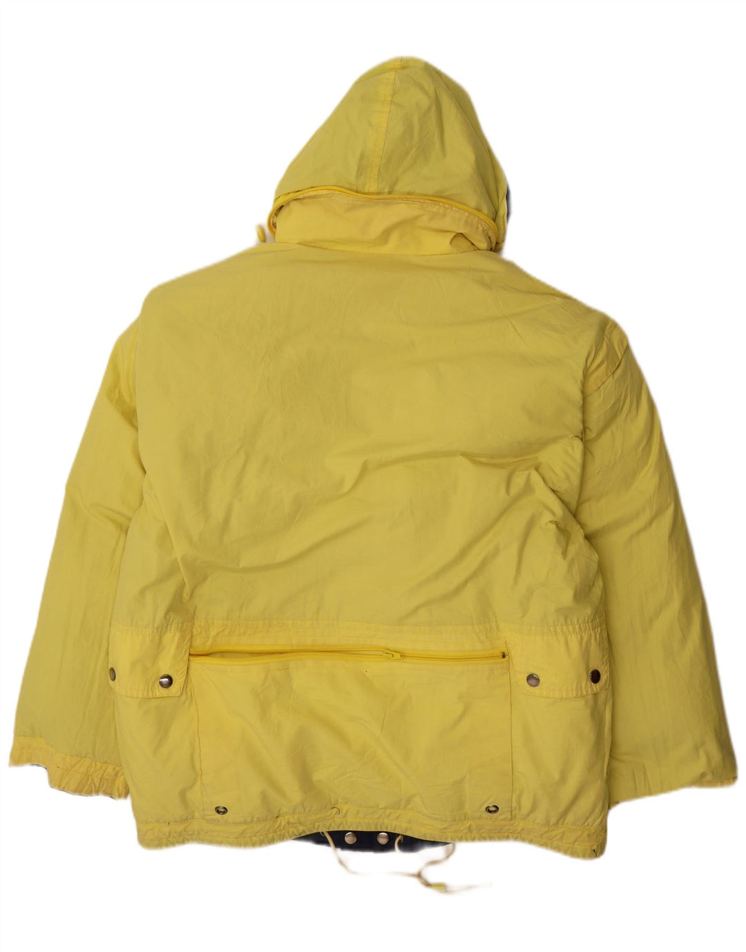 VINTAGE Mens Hooded Reversible Padded Jacket UK 38 Medium Navy Blue